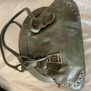 PETUSCO GREEN LEATHER HANDBAG SHOULDER PURSE